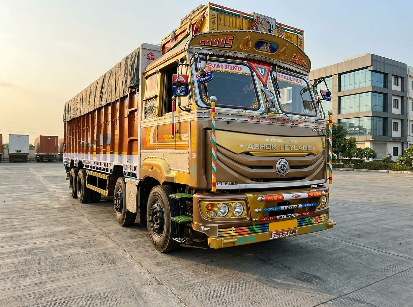 One of our multi-axle trucks